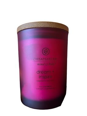 Chesapeake Bay Dream & Inspire Raspberry Coconut Candle - Frosted Raspberry Pink